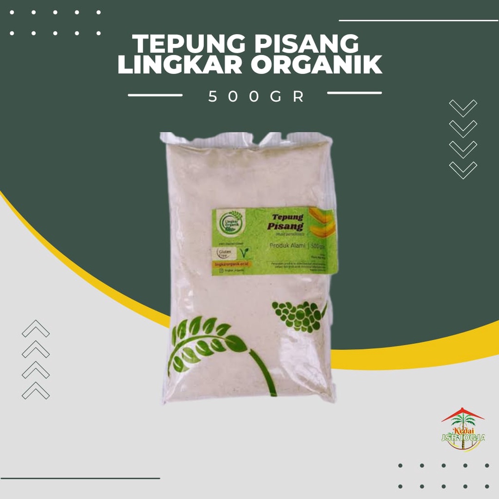 Lingkar Organik - Tepung Pisang 500gr - Organik - Bebas Gluten