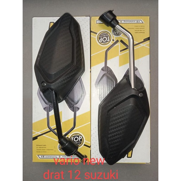 DRAT 12,SPION KACA SPION  MOTOR KHUSUS BUAT SUZUKI LAMA DRAT 12 YA BOSKU MODEL ADA VARIO NEW/JUPITER