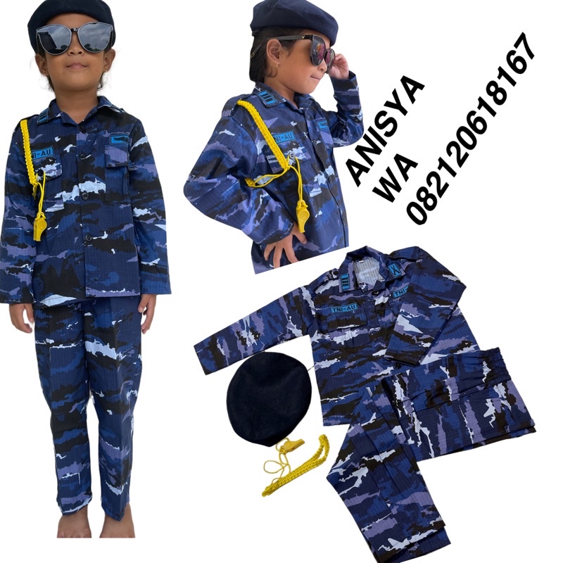 BAJU ANAK TNI AU LORENG/SERAGAM ANAK TNI AU/BAJU PROFESI ANAK