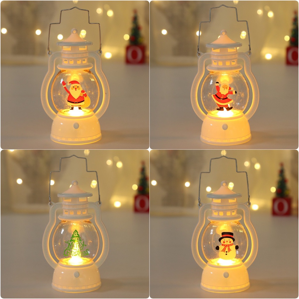 ღ Natal 2023 Portable Ligh Dekorasi Suasana Lentera Foto Berdandan Alat Peraga Pesta Natal Ornamen Lampu Perayaan Supplies Baru tahun