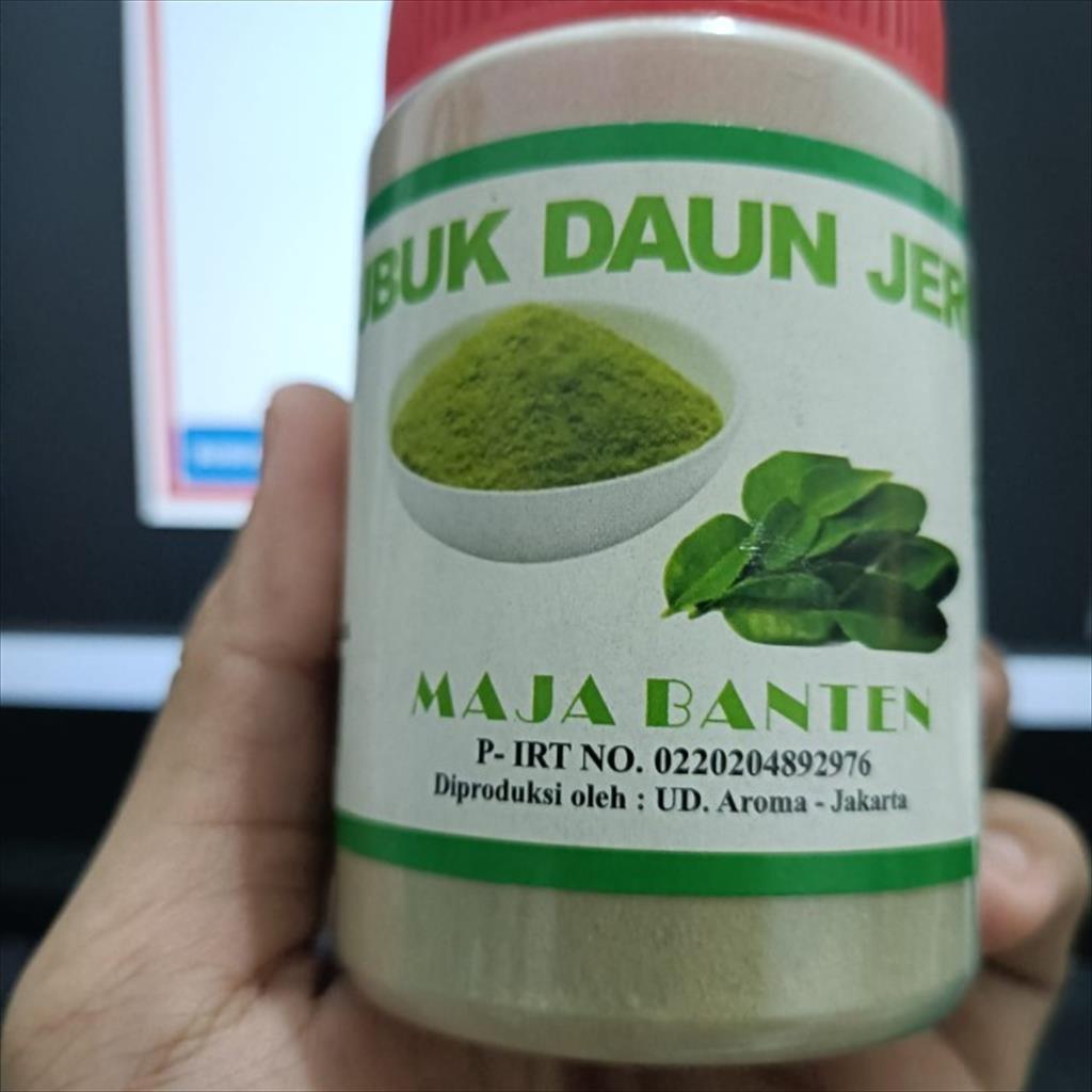 Daun Jeruk Bubuk Murni Maja Banten Botol 70 gr Pure Lime Leaves Powder