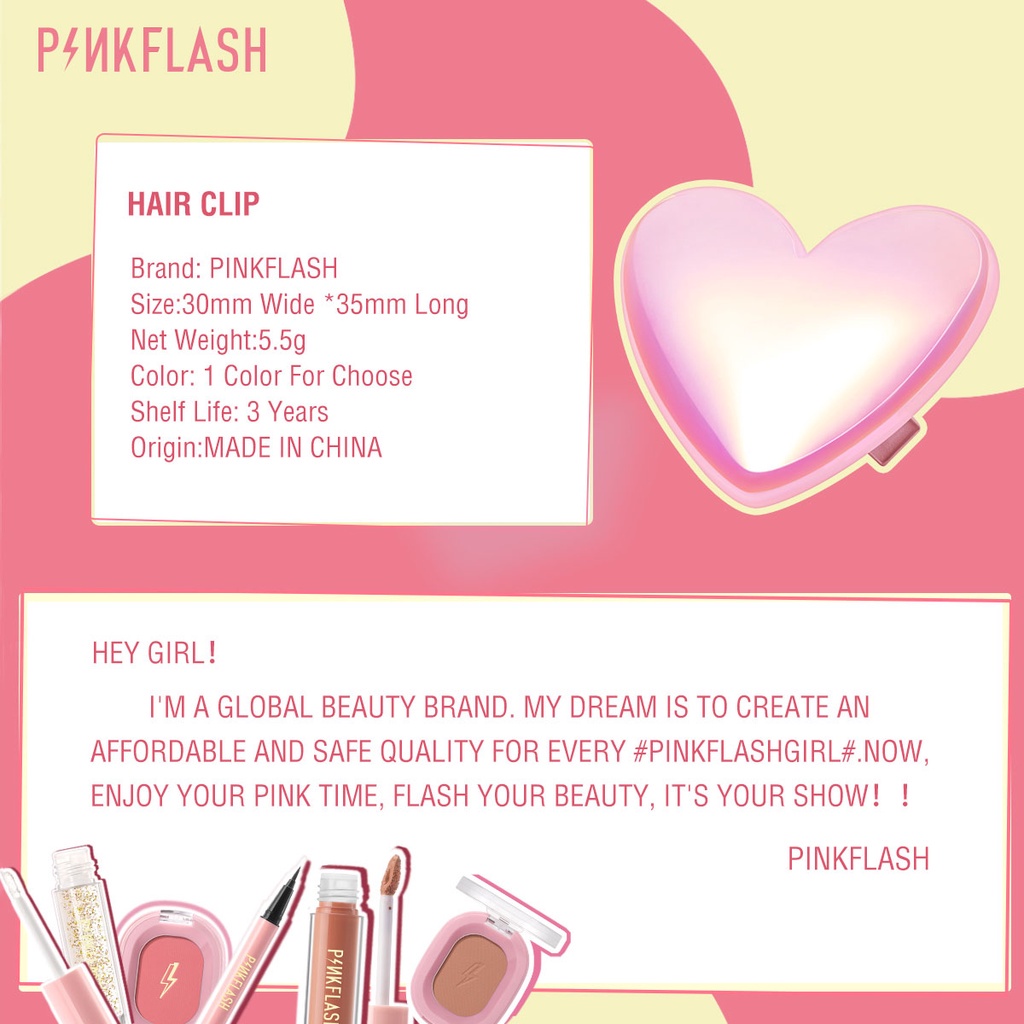 PINKFLASH Pink Hair Clip Cute Fashion Hair Pin Hair Accessories