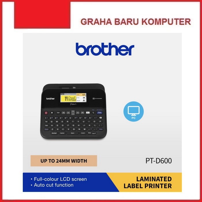 

Brother P-Touch PT-D600 Printer Label Laminated Sticker