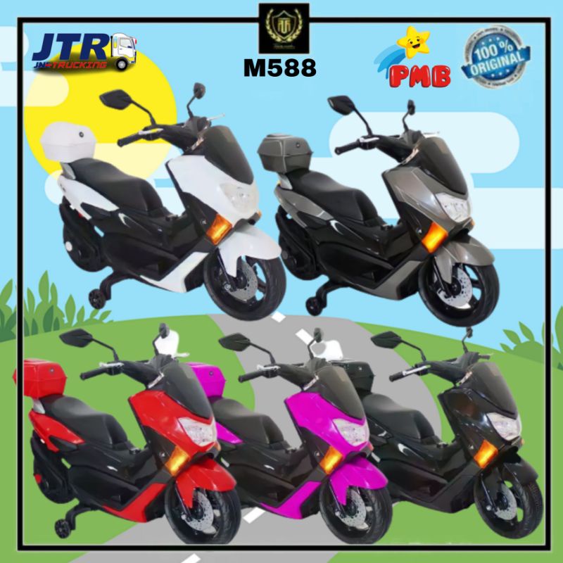 BEST SELLER & FREE LAPIS BAN Mainan Motor Aki NMAX anak M 588 / M588 Pmb with music & Lamp