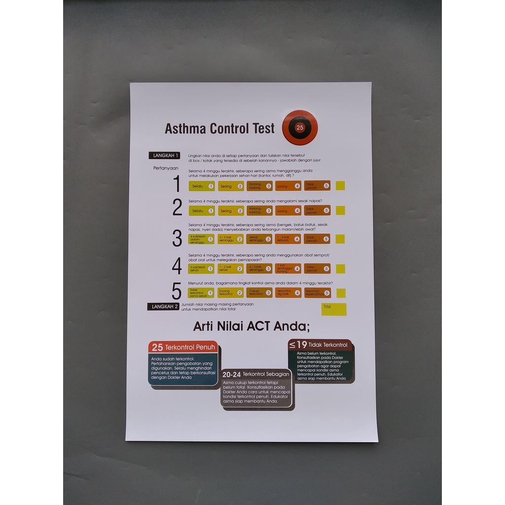 Poster Kontrol Test Asma - Poster ACT - Poster Asma - Laminating