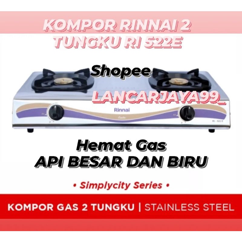 KOMPOR GAS RINNAI 2 TUNGKU 522E