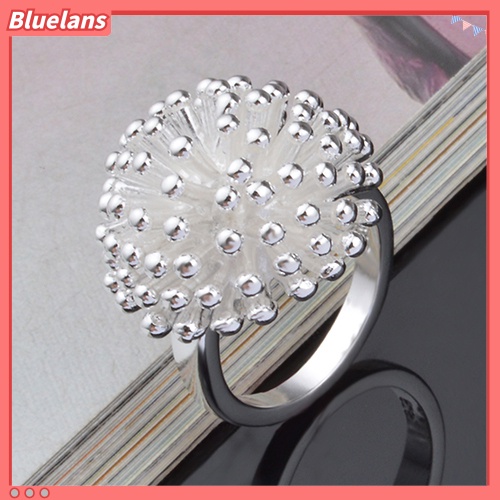 Bluelans Women Fashion Silver Plated Fireworks Daisy Pattern Ring Wedding Jewelry Gift