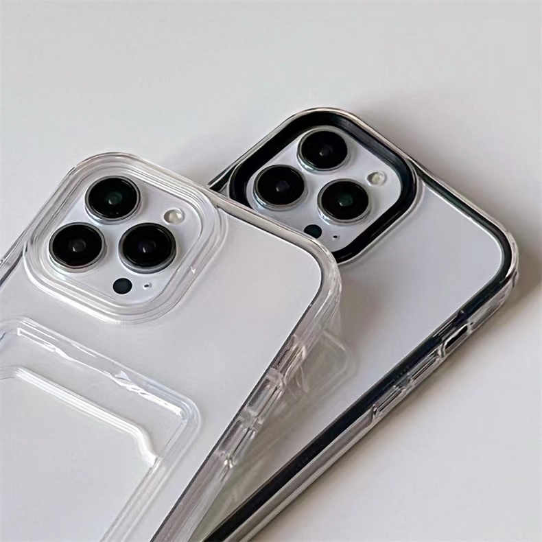 Casing Soft Case Silikon Transparan Dengan Bumper Pelindung Lensa Untuk iPhone 11 12 13 Pro Max