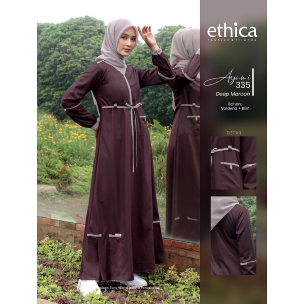 Ayumi 335 deep maroon ayumi 335 black gamis ethica terbaru 2022