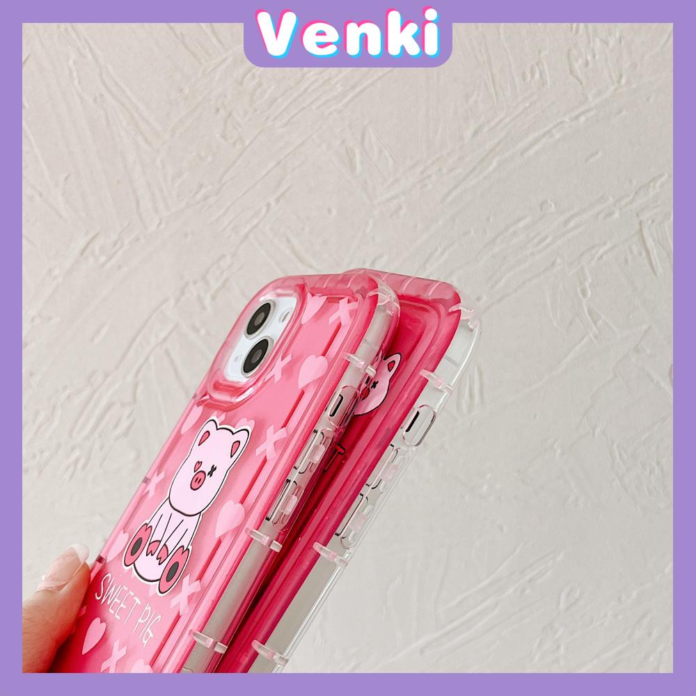 Case For iPhone 14 Pro Max TPU Soft Jelly Airbag Case Cute Pink Pig Clear Case Camera Protection Shockproof For iPhone 14 13 12 11 Plus Pro Max 7 Plus X XR