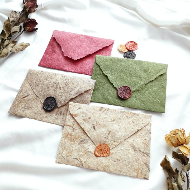 

Amplop daur ulang pelepah handmade by Rebco