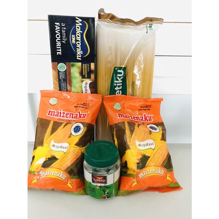 

Tepung Paket E:Free Kaldu Sapi:Maclong400Gr+Spaghetiku 1Kg+2 Pcs Maizena 250G