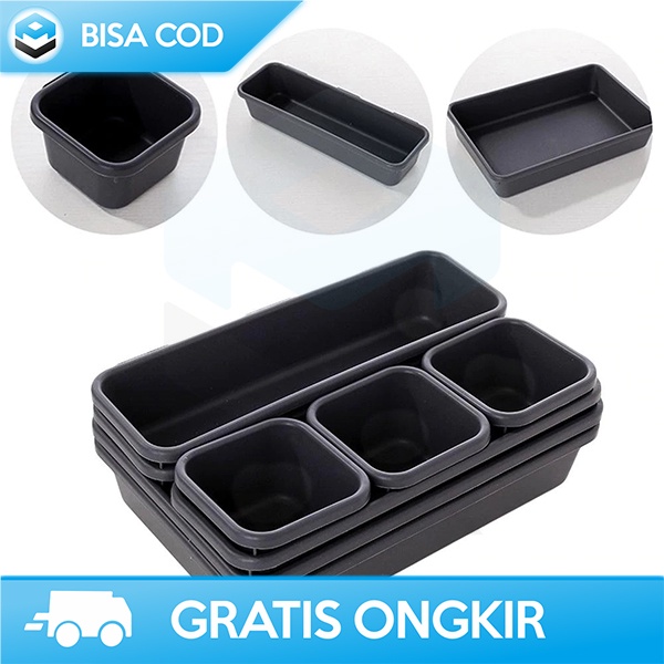 KOTAK PEMBATAS LACI PENYIMPANAN ORGANIZER MAKEUP MULTIFUNGSI 8 PCS