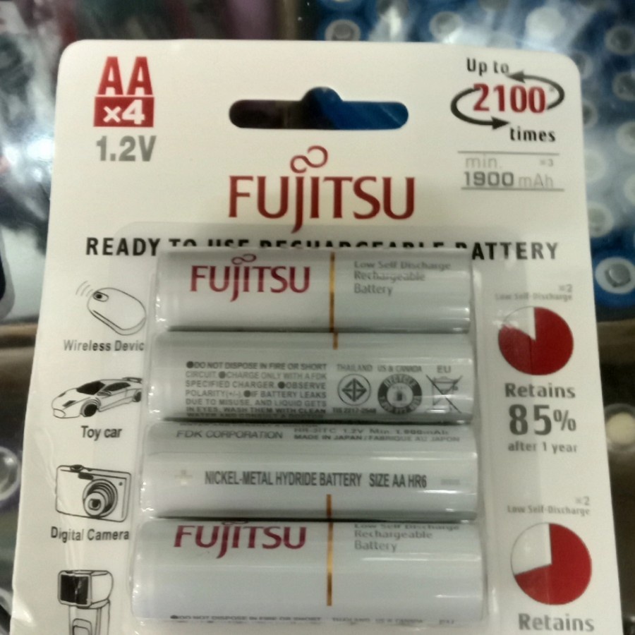 Baterai Cas Fujitsu 1950 mAh AA Putih Batre Cas A2 Fujitsu 1950Mah | cunvalla