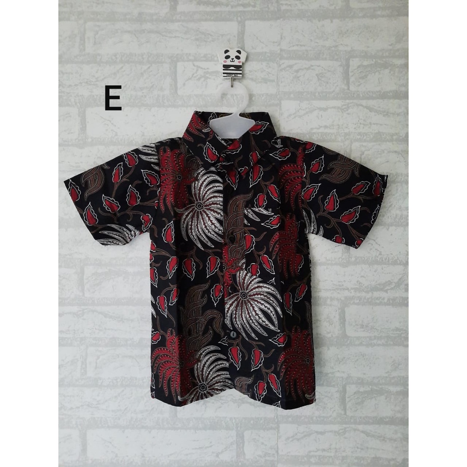 kemeja atau hem batik anak modern size 6