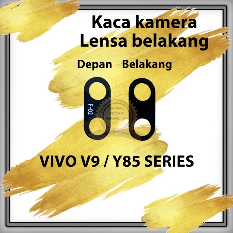 Kaca Lensa Kamera Belakang Vivo V9 / Y85 Sudan Sama Lem Black