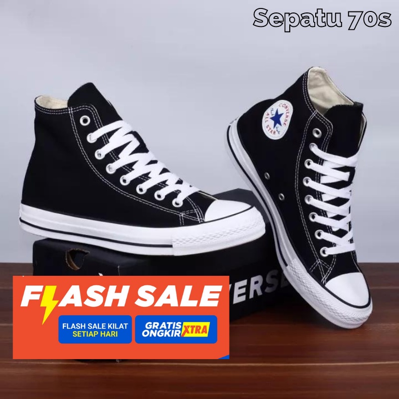 SEPATU SNEAKERS CONVERS ALLSTAR 70s BOOTS (TINGGI) PRIA DAN WANITA CASUAL SEPATU SEKOLAH HITAM PUTIH GRADE ORI