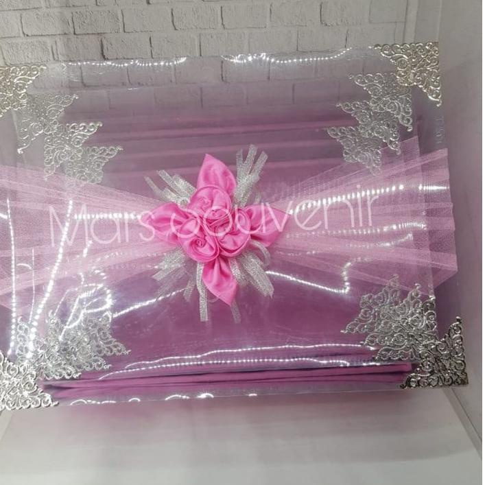 

Terlaris! Box/kotak hantaran seserahan Tile Pink 1set isi 4 . .. . ..