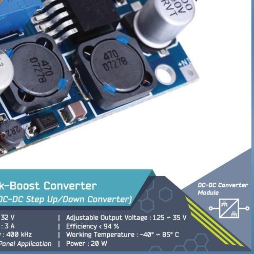 XL6009 DC-DC Step Up / Down Buck-Boost Converter Module | 3A 20W - Merah