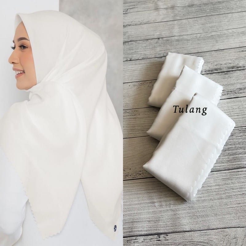 Hijab bahan DenayVoal polos warna tulang