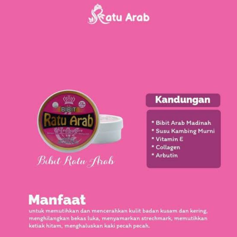 Body Lotion Bibit Ratu Arab Whitening Care (250gr)