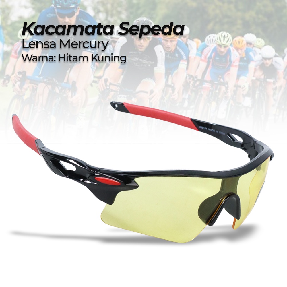 Kacamata Sepeda Lensa Mercury - 009183 - OMSE1HBY Black/Yellow