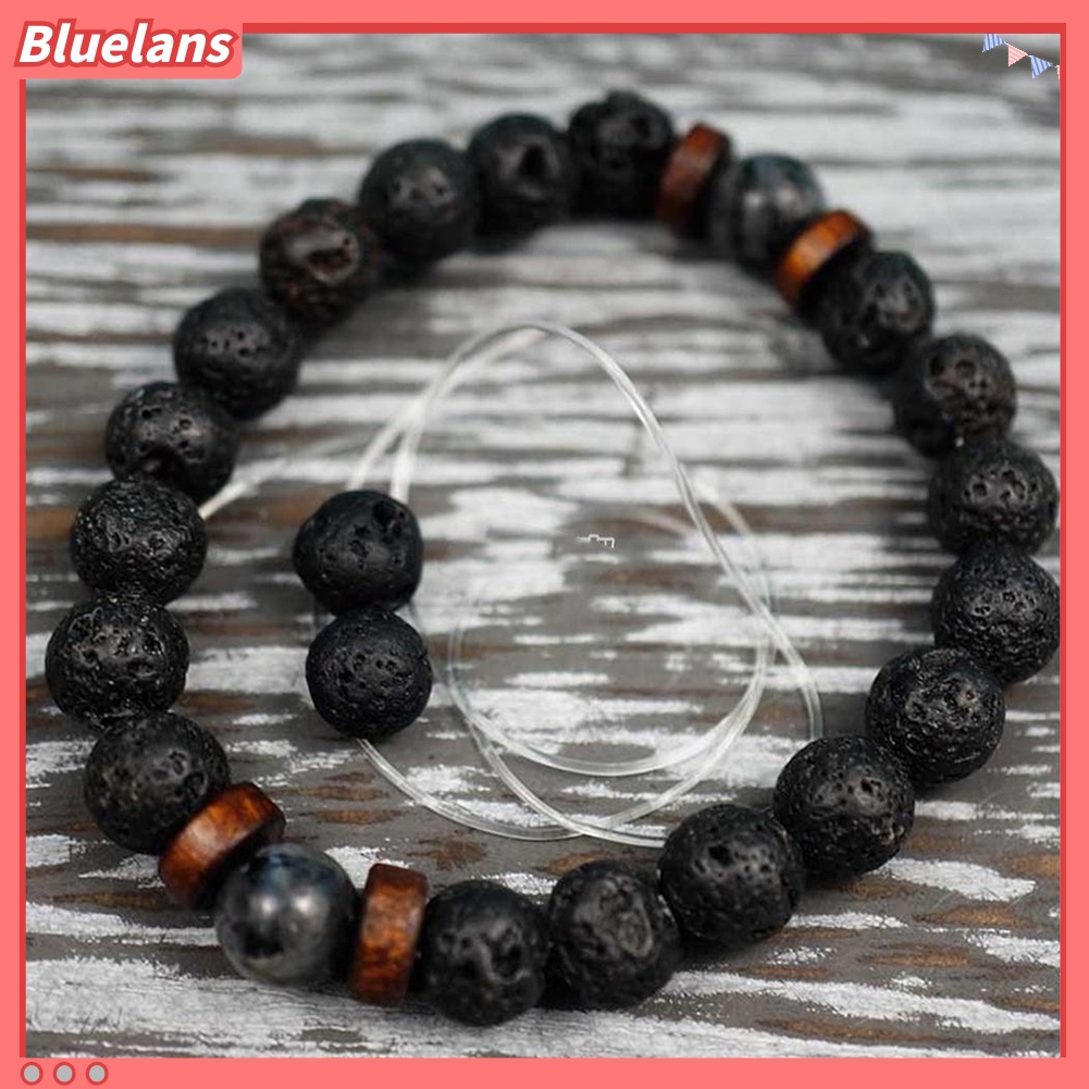 Bluelans Fashion Women Men Stone Beaded Strand Bracelet Bangle Jewelry Wrist Decor