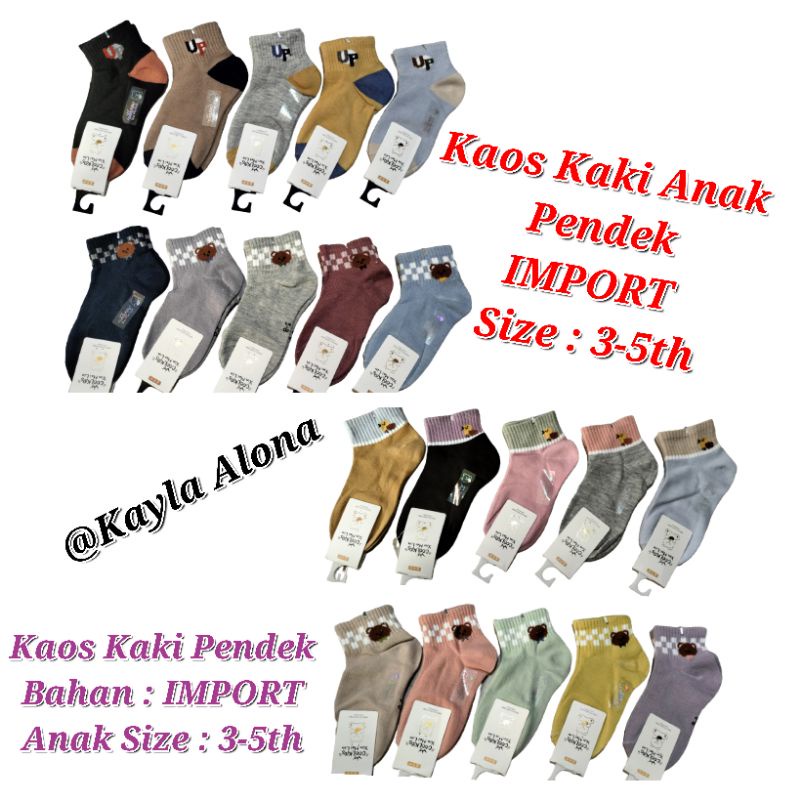 KAOS KAKI PENDEK IMPORT 3-5TH