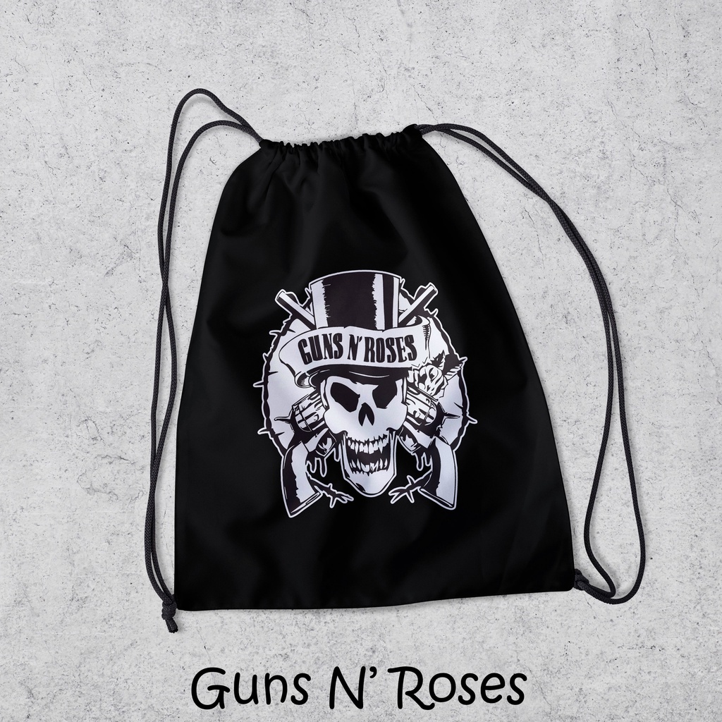 ZCO - Tas  Serut Multifungsi Untuk Olahraga Sekolah Futsal Basket Berenang String Bag Wanita Dan Pria  | New Stringbag Music Musik Name Band  - Tas Serut Dengan Jahitan Rapih Berbahan Taslan - Anti Air Part XII | Morybag