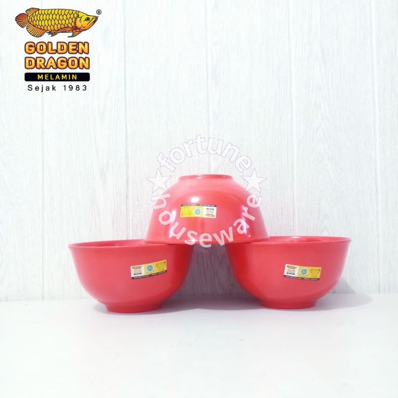 GOLDEN DRAGON Mangkok Dalam / Mangkok Bakso / Mangkok Kaki 6IN Serbaguna W2806