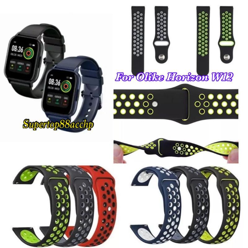 Tali Jam Strap Olike Smartwatch Horizon W12 - Nike Rubber Silikon Sporty