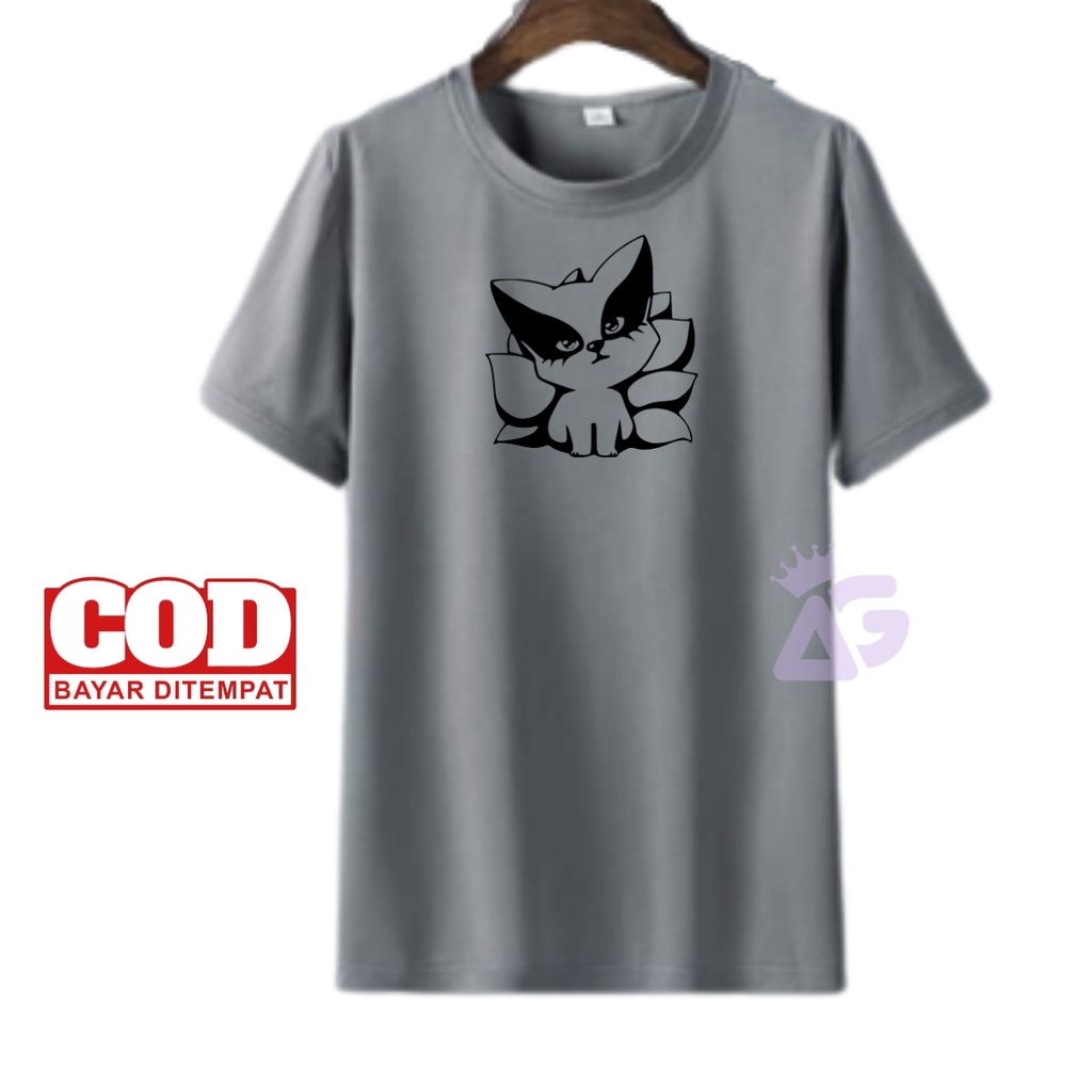 kaos cowok terbaru 2022SILUET KURAMA NARUTO  kaos dewasa laki laki, kaos oversize pria, kaos persib,