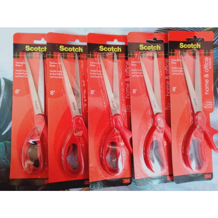 

Star Gunting 3M Scotch 8'' Home & Office Scissors Merah Gilaa!!!