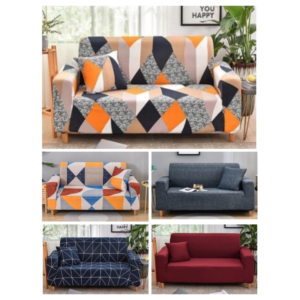 Cover Sofa Sarung Sofa Elastic Elastis Pattern Motif Menarik/ Anti-Selip cover sofa bed 1/2/3/4 Seater penutup sofa Sarung Bantal Sofa