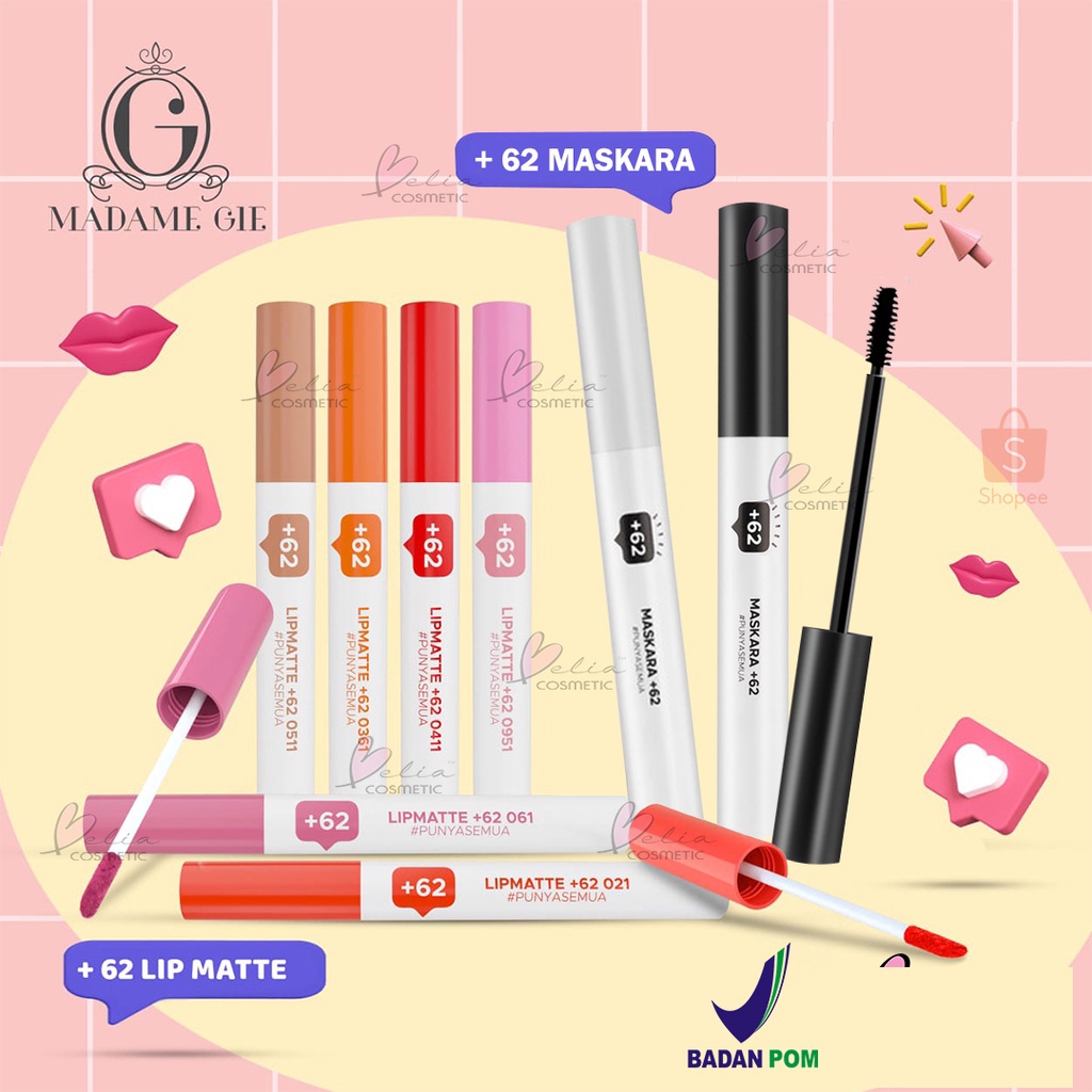 +62 LIP MATTE | MADAME GIE | BIBIR HALUS DAN LEMBAB