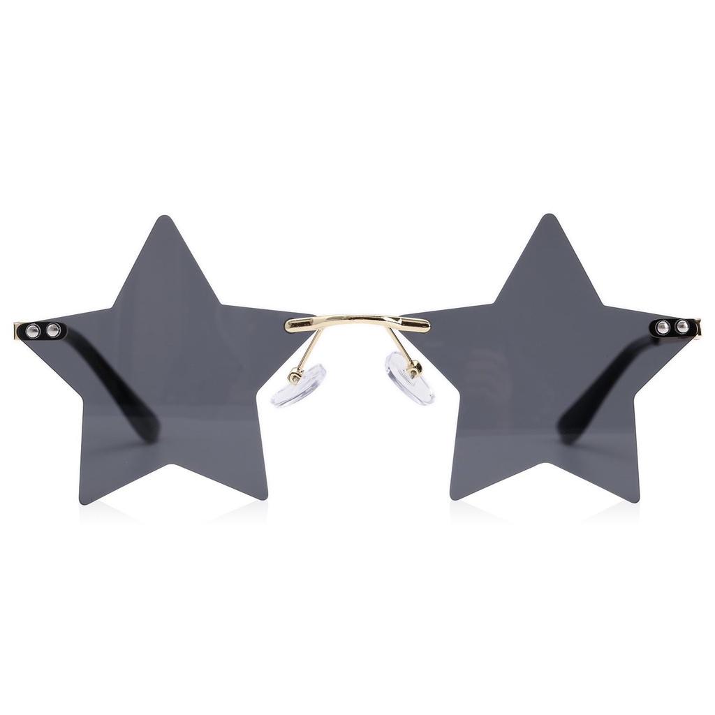 Wonder Rimless Sunglasses Lucu Pentagram Eyewear Eyeglasses Kacamata Matahari
