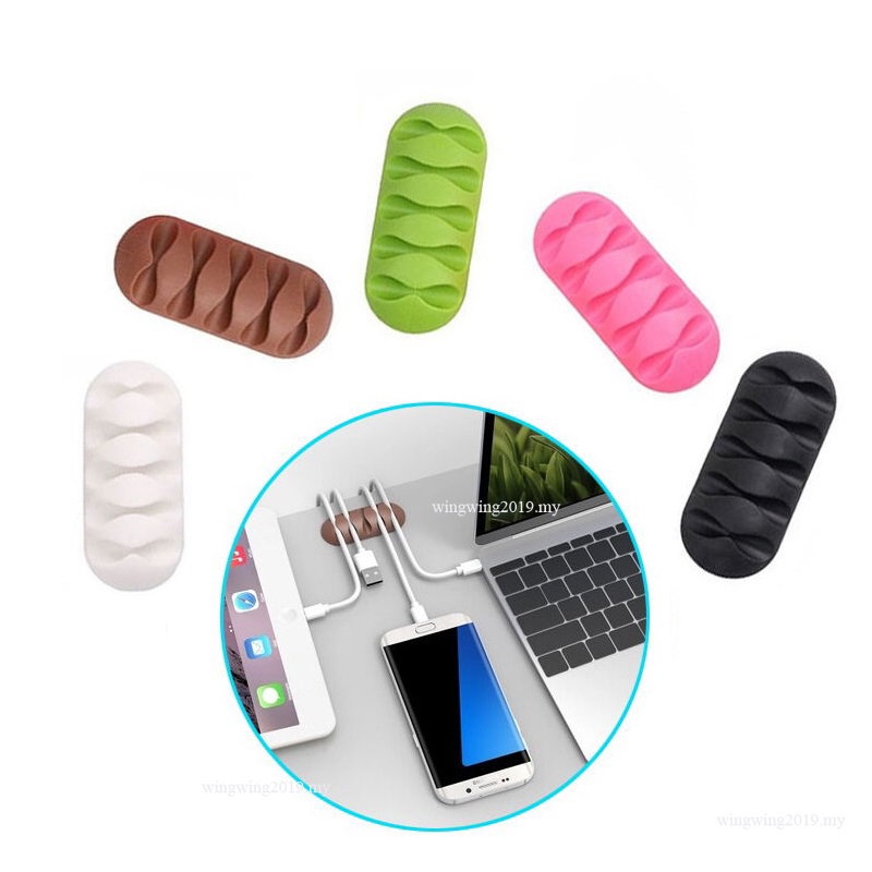 Stiker Dinding Penyimpanan Kabel Data / Charger Handphone