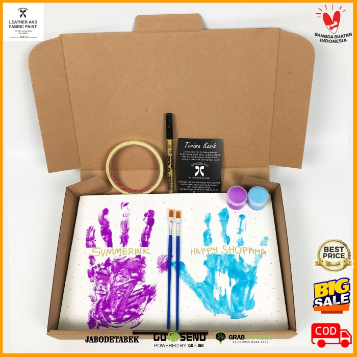 

Trendi Hand Printing Painting Kit / Canvas Lukis Set Termurah -Svmmerink Bergaransi