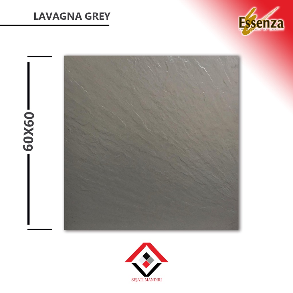 Granit 60x60 - Motif Dinding Kamar Mandi - Lavagna Grey Essenza