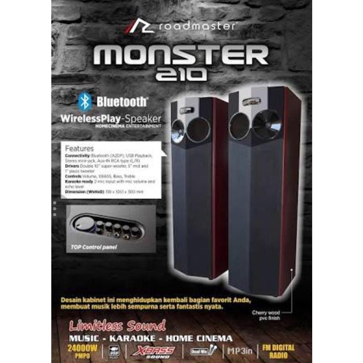 Speaker Bluetooth Roadmaster Monster 210