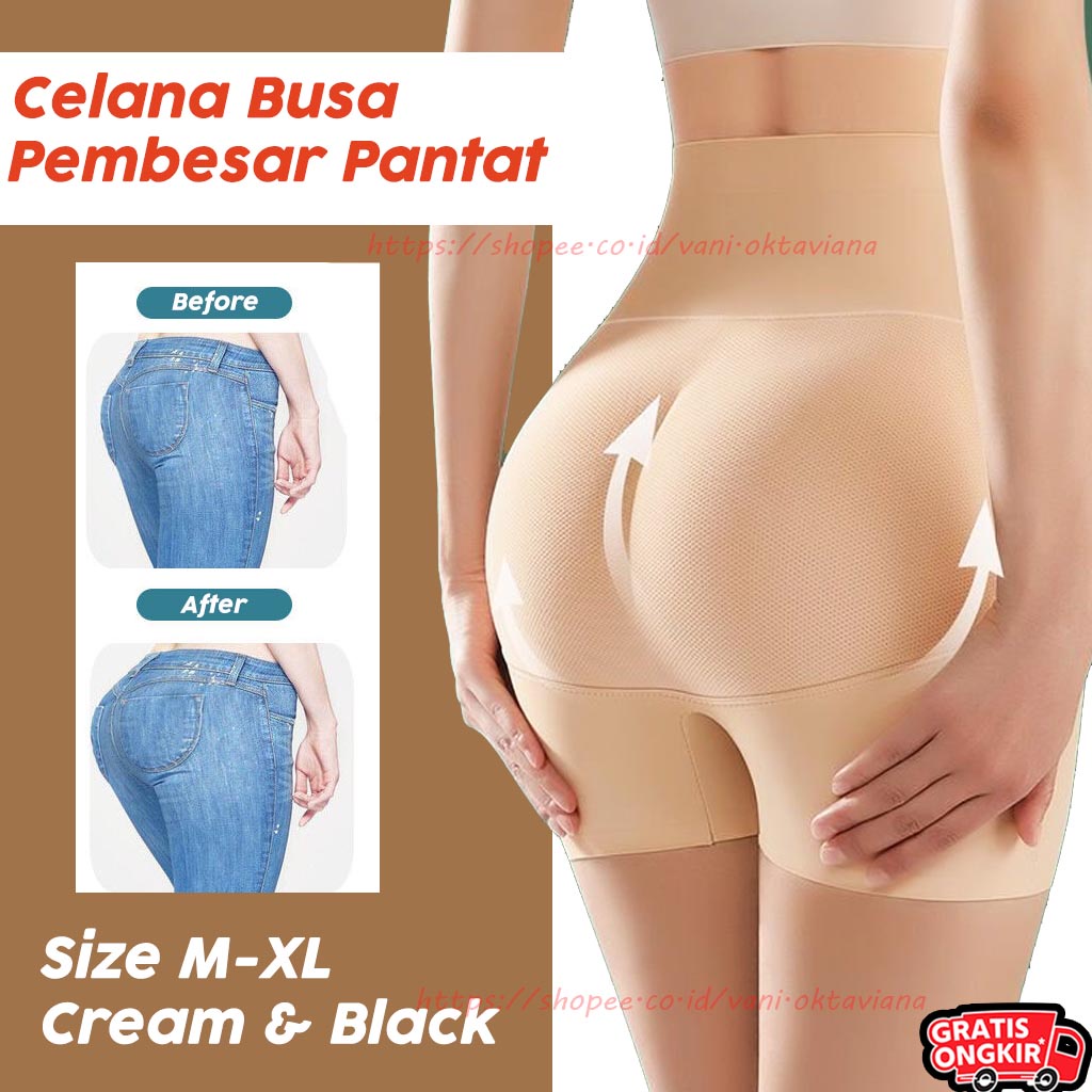 Celana Busa Pantat | Pembesar Bokong | CD Busa Pantat Palsu | Fake Ass Underwear | Celana Busa