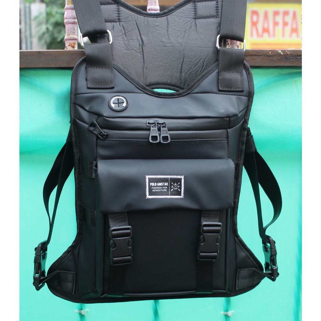 Tas Dada Polo Amstar  Waterproof Tas Selempang Dada Tas Rompi Tas Tactical Chest Bag Chest Rig Bag