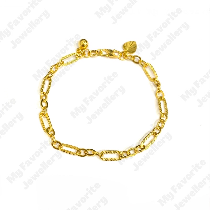 Gelang Vanessa Polos Emas Asli Kadar 700 dan 875