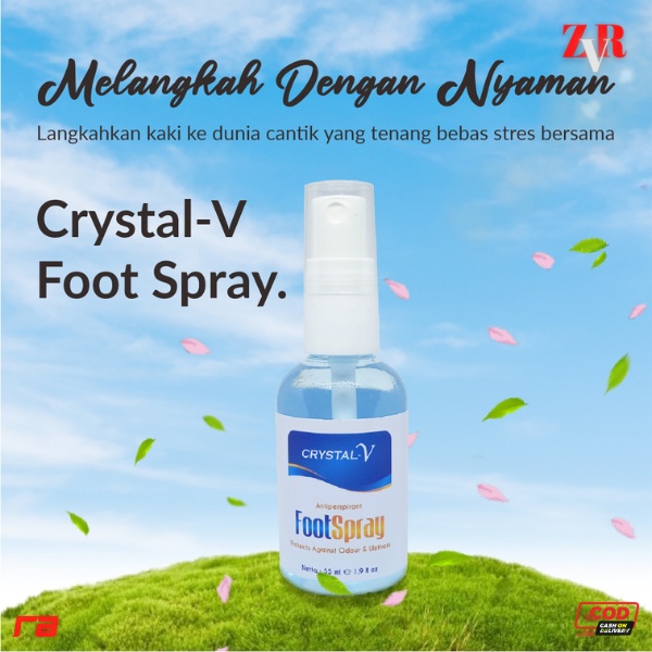 Jual Crystal V Antiperspirant Foot Spray Penghilang Bau Kaki & Kaki