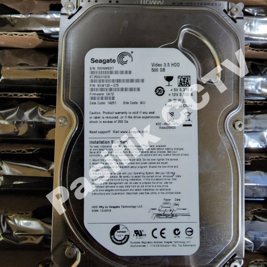Hardisk Seagate Internal 500GB CCTV PC