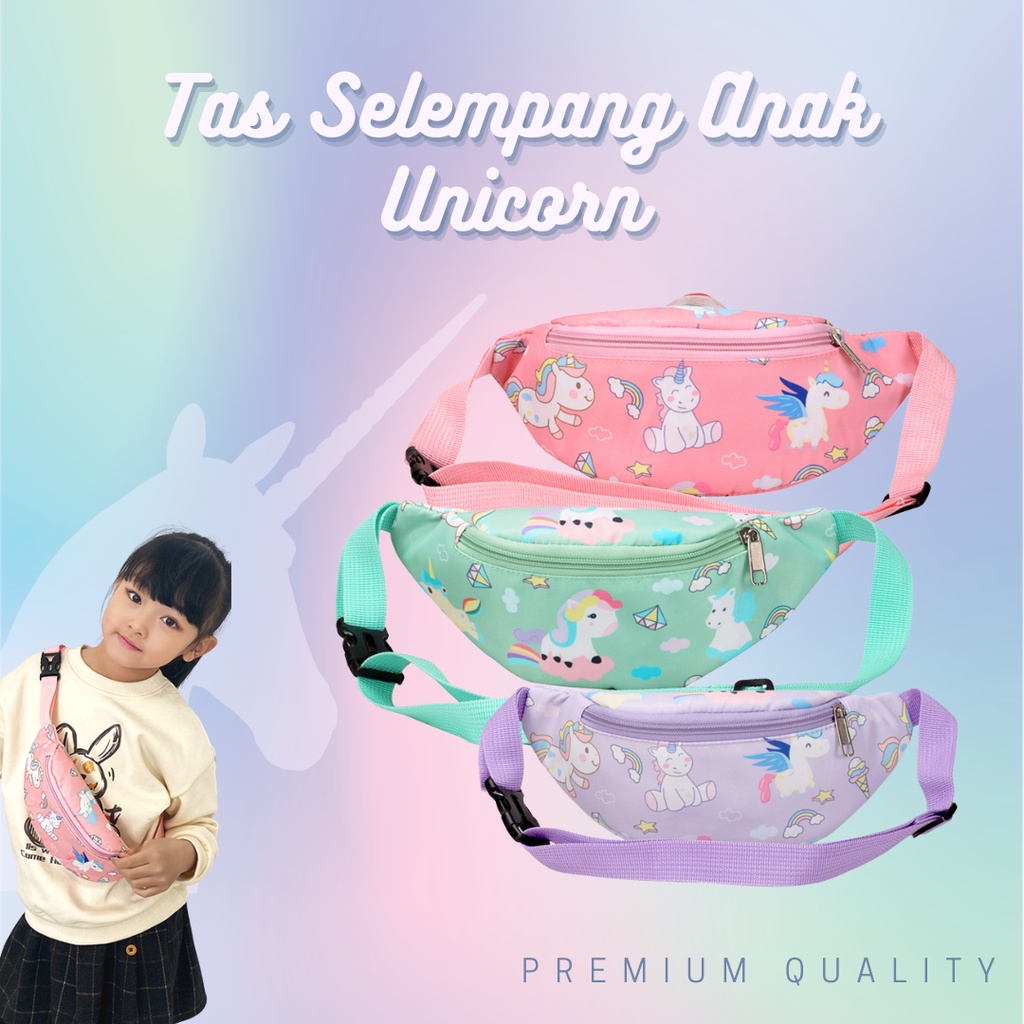 [Brandedbaby] WAIST BAG MOTIF DINO / SLING BAG DINO ANEKA WARNA TAS PINGGANG FASHION ANAK UNISEX