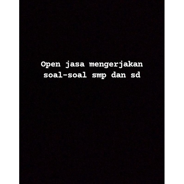OPEN JOKI SOAL SOAL SD DAN SMP