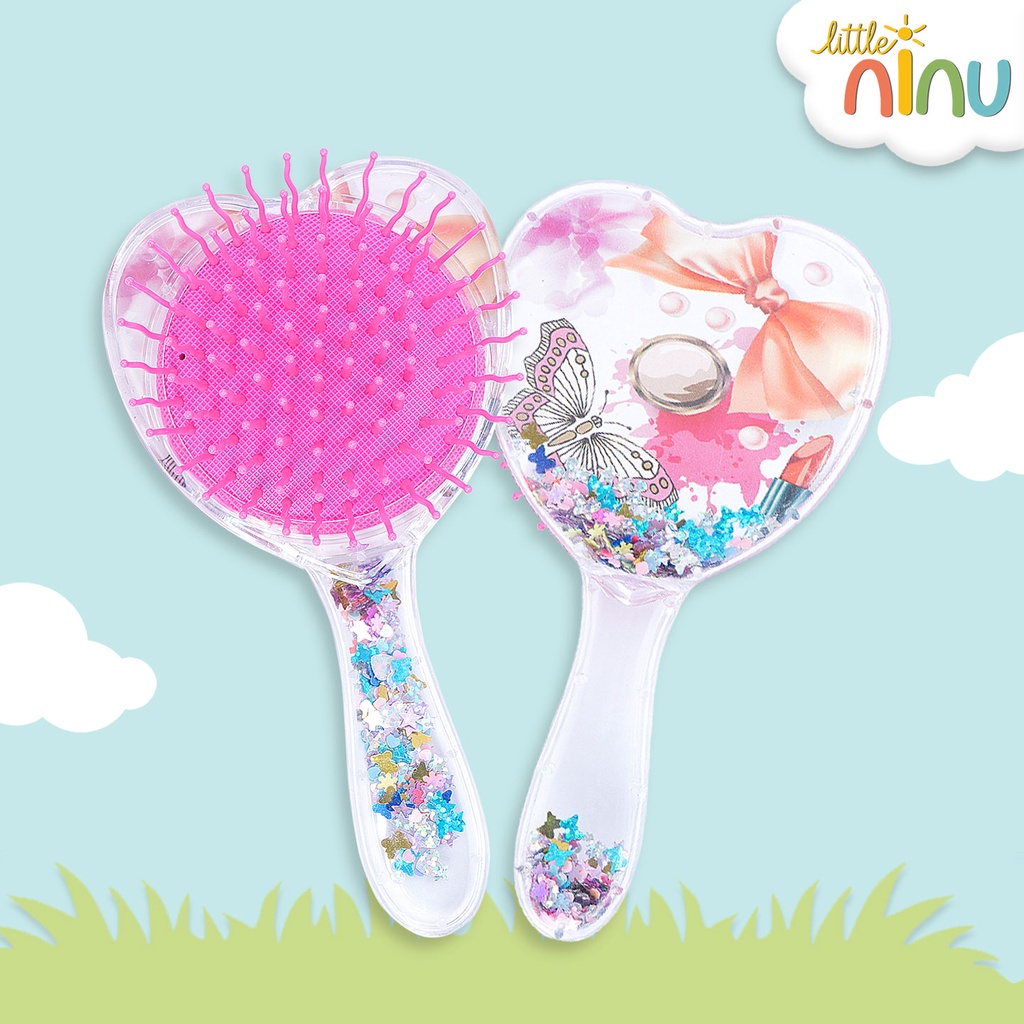 LITTLE NINU Sisir Rambut Anak Glitter Lucu