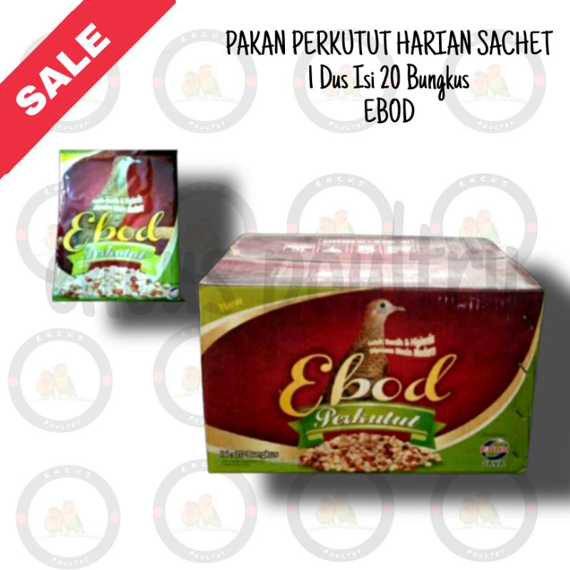 GROSIR PAKAN HARIAN BURUNG PERKUTUT EBOD SACHET 1 DUS