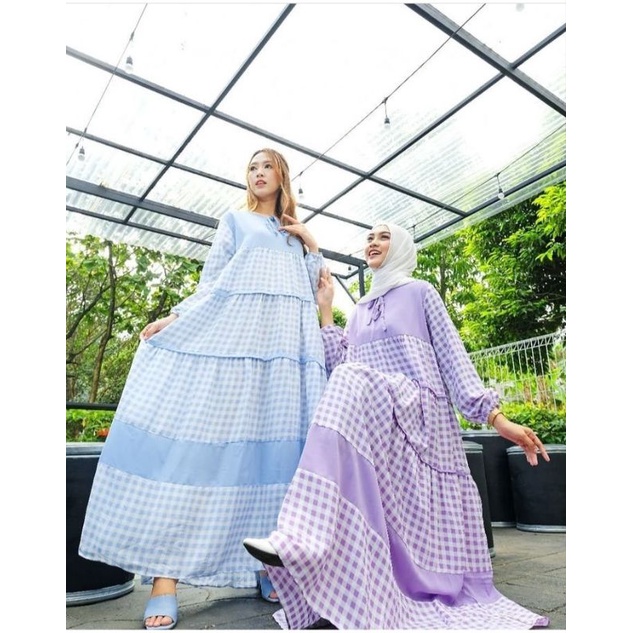 Gamis Dress Motif Kotak by Extu